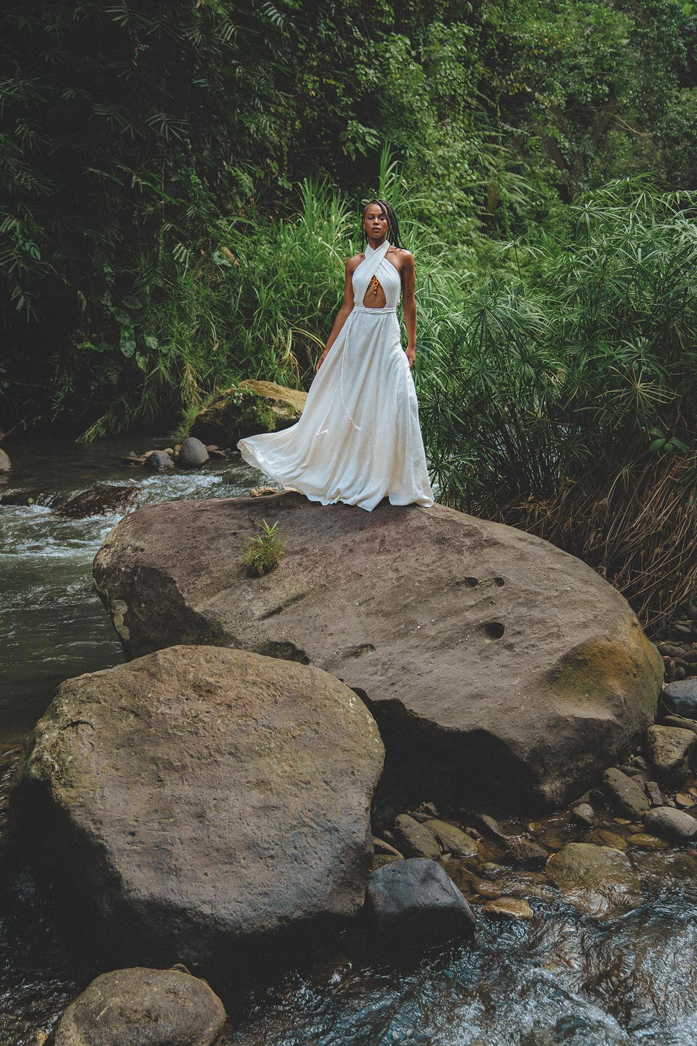 Off - White Harmonia Dress • Bohemian Back Laces Dress • Bridesmaid Wedding Dress - AYA SW IDR