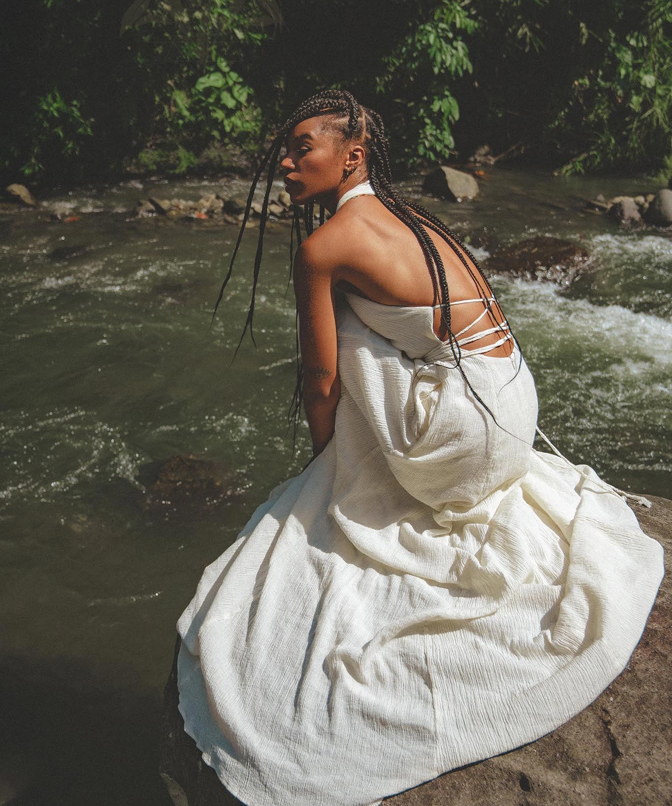 Off - White Harmonia Dress • Bohemian Back Laces Dress • Bridesmaid Wedding Dress - AYA SW IDR