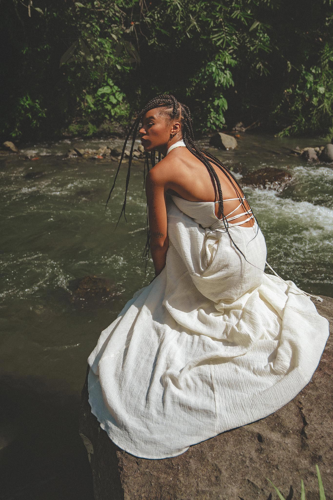 Off - White Harmonia Dress • Bohemian Back Laces Dress • Bridesmaid Wedding Dress - AYA SW IDR