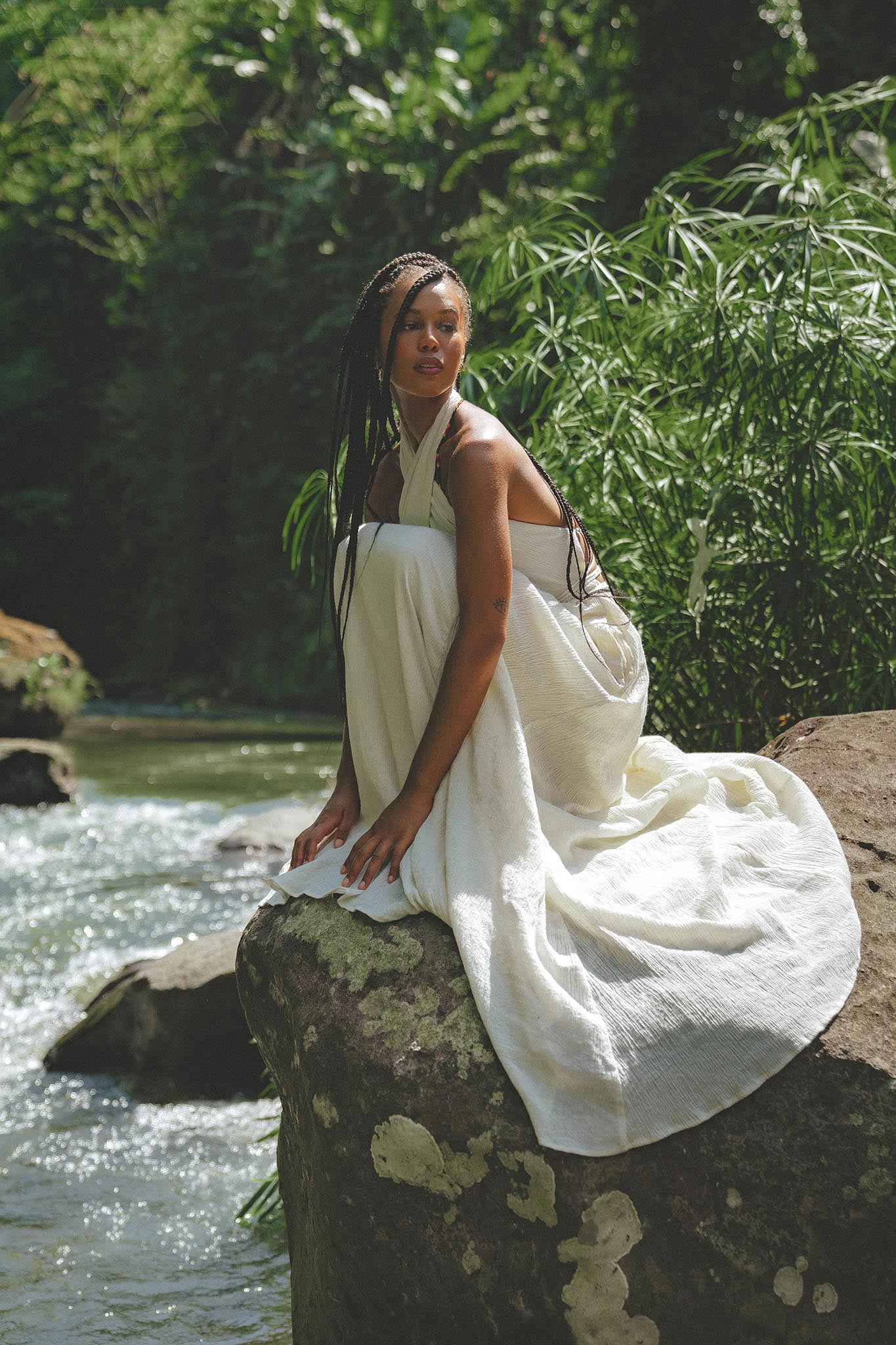 Off - White Harmonia Dress • Bohemian Back Laces Dress • Bridesmaid Wedding Dress - AYA SW IDR