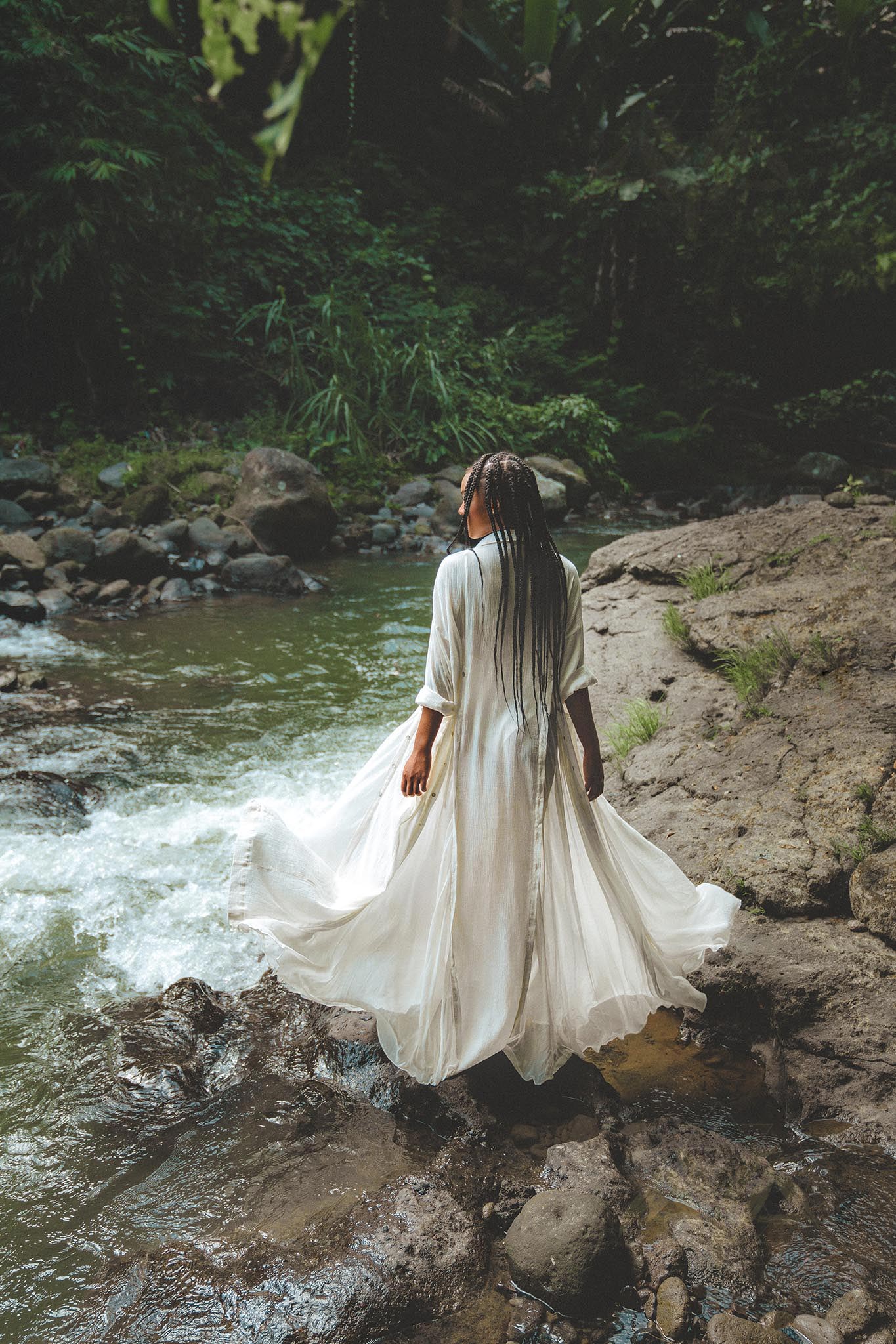 Off White Kannika Shirt Dress • Multiway Organic Wedding Dress • Wrap Button Down Dress - AYA SW IDR