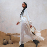 Off White Kannika Shirt Dress • Multiway Organic Wedding Dress • Wrap Button Down Dress - AYA SW IDR