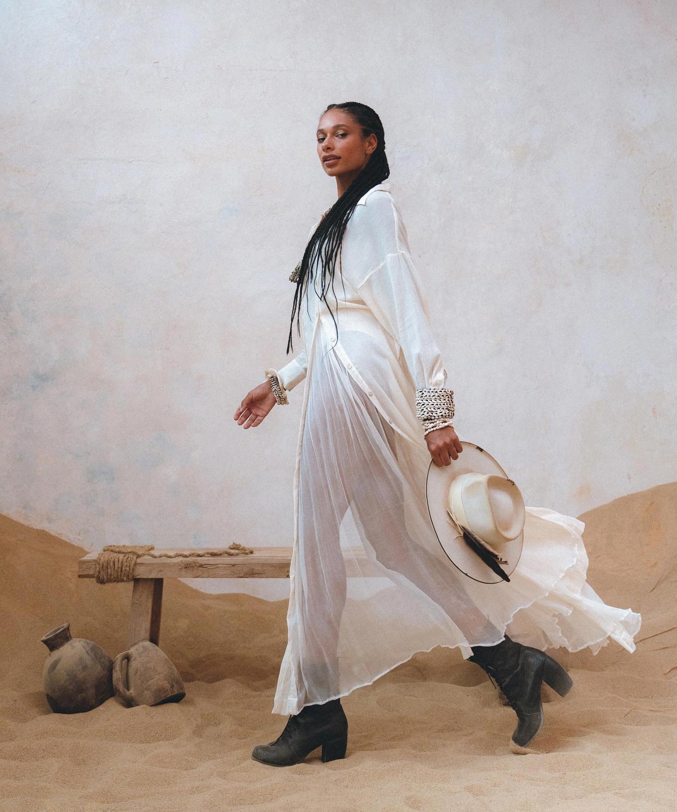 Off White Kannika Shirt Dress • Multiway Organic Wedding Dress • Wrap Button Down Dress - AYA SW IDR