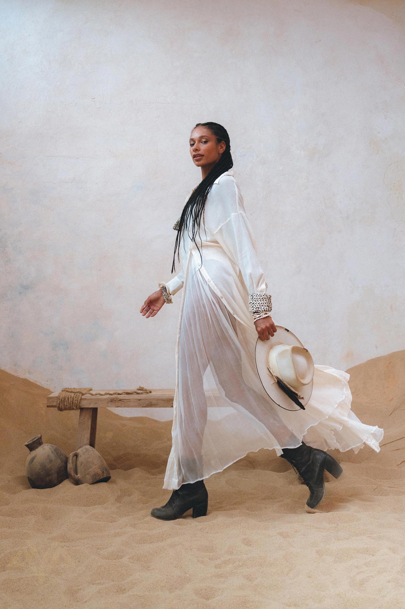 Off White Kannika Shirt Dress • Multiway Organic Wedding Dress • Wrap Button Down Dress - AYA SW IDR