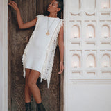Off - White Mini Dress • Sleeveless Open Sides Dress • Ladders Sides Dress - AYA SW IDR
