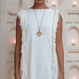Off - White Mini Dress • Sleeveless Open Sides Dress • Ladders Sides Dress - AYA SW IDR