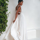 Off - White Multiway Macrame Belted Dress • Boho Beach Wedding Dress - AYA SW IDR