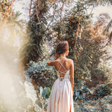 Off - White Organic Cotton Bohemian Dress • Simple Wedding Dress - AYA SW IDR
