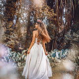 Off - White Organic Cotton Bohemian Dress • Simple Wedding Dress - AYA SW IDR