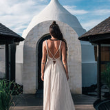 Off - White Organic Hand Loomed Boho Simple Wedding Dress - AYA SW IDR