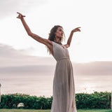 Off - White Organic Hand Loomed Boho Simple Wedding Dress - AYA SW IDR