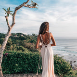 Off - White Organic Hand Loomed Boho Simple Wedding Dress - AYA SW IDR