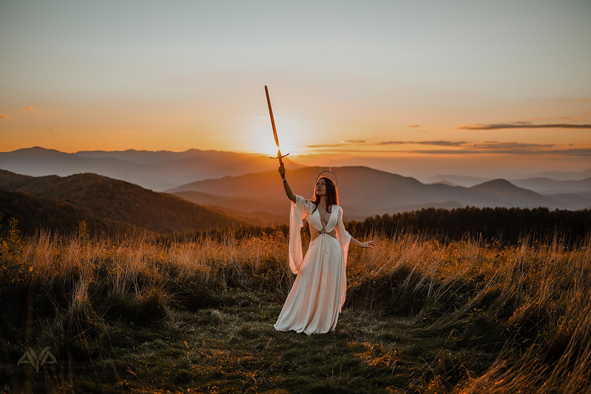 Off - White Organic Wedding Boho Dress for Women • Goddess Dress - AYA SW IDR