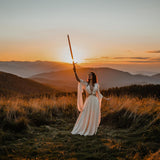 Off - White Organic Wedding Boho Dress for Women • Goddess Dress - AYA SW IDR