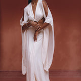 Off - White Organic Wedding Boho Dress for Women • Goddess Dress - AYA SW IDR