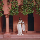 Off - White Organic Wedding Boho Dress for Women • Goddess Dress - AYA SW IDR