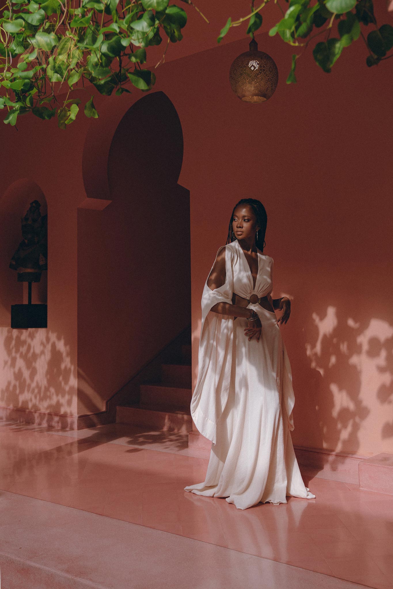 Off - White Organic Wedding Boho Dress for Women • Goddess Dress - AYA SW IDR