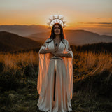 Off - White Organic Wedding Boho Dress for Women • Goddess Dress - AYA SW IDR