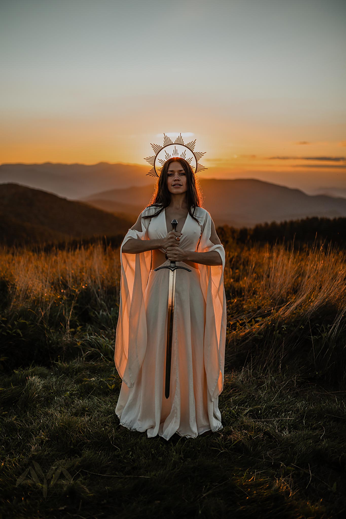 Off - White Organic Wedding Boho Dress for Women • Goddess Dress - AYA SW IDR