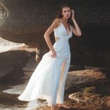 Off White Oshun Dress • Boho A - line Wedding Dress • Light Cotton and Silk Formal Bridal Dress - AYA SW IDR