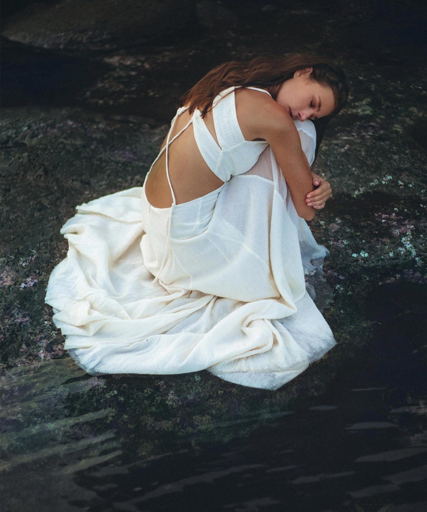 Off White Oshun Dress • Boho A - line Wedding Dress • Light Cotton and Silk Formal Bridal Dress - AYA SW IDR