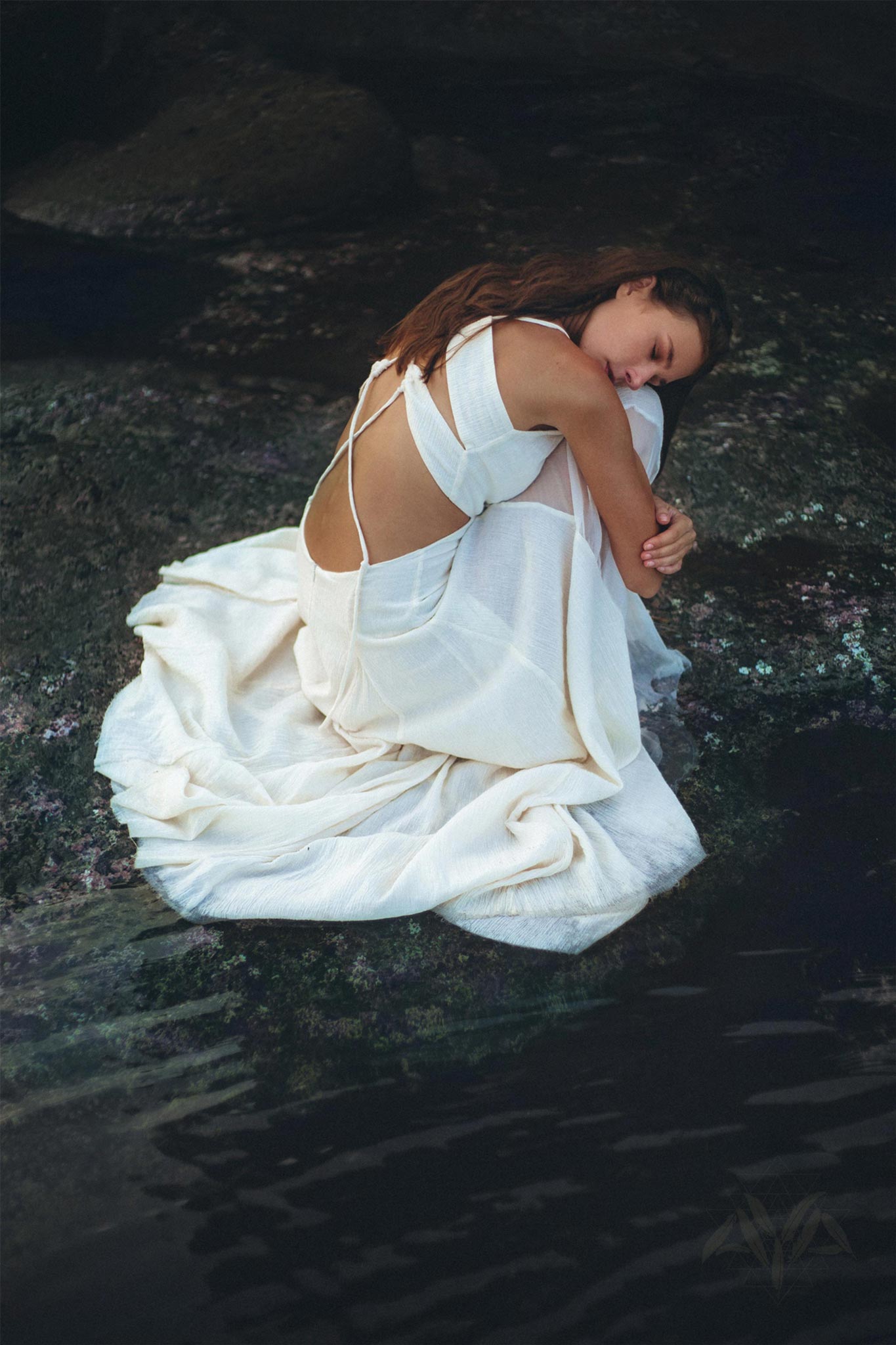 Off White Oshun Dress • Boho A - line Wedding Dress • Light Cotton and Silk Formal Bridal Dress - AYA SW IDR