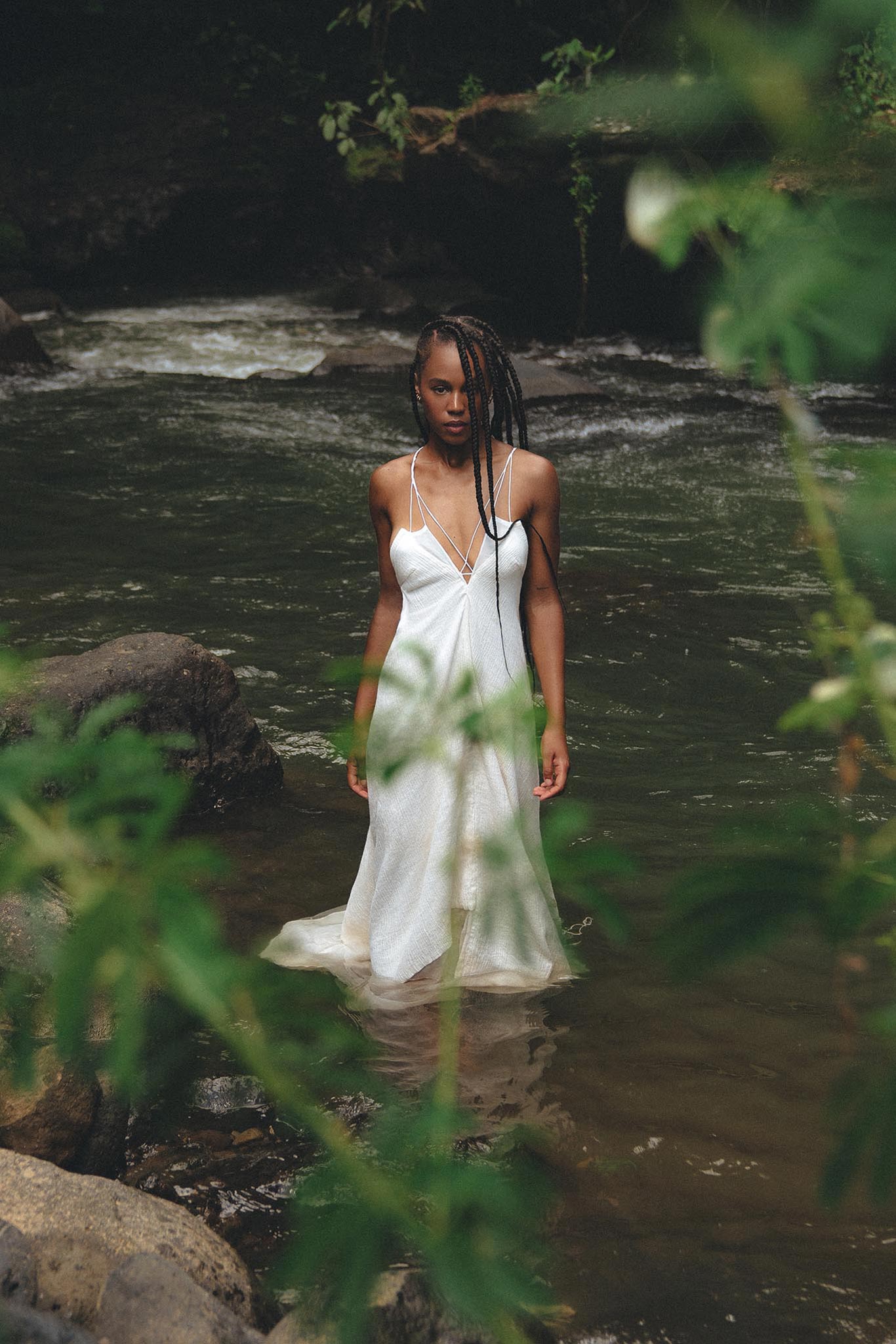 Off White Padma Dress • Linen Cotton Wedding Dress • Boho Beach Dress - AYA SW IDR