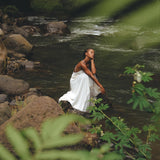 Off White Padma Dress • Linen Cotton Wedding Dress • Boho Beach Dress - AYA SW IDR