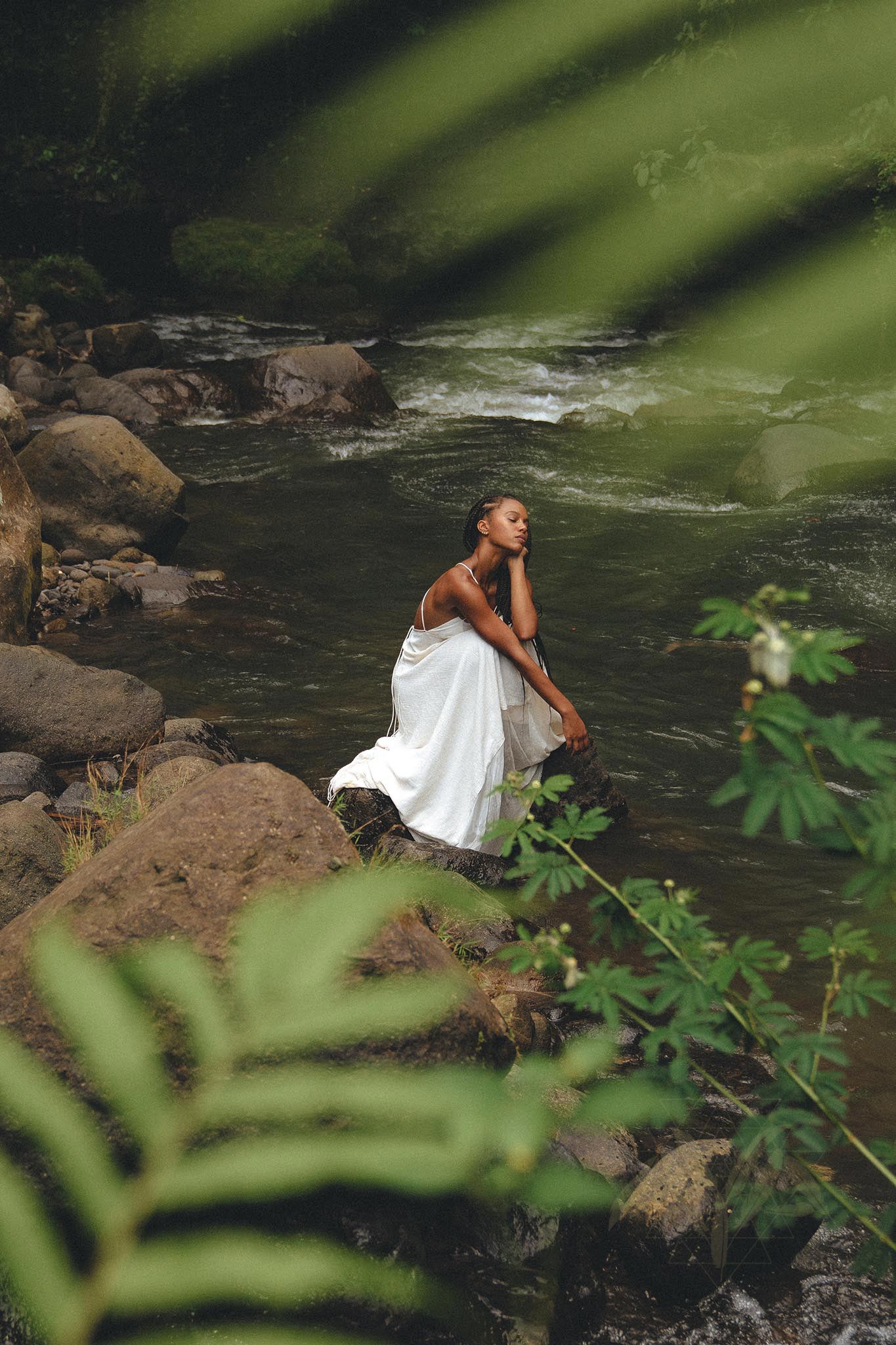 Off White Padma Dress • Linen Cotton Wedding Dress • Boho Beach Dress - AYA SW IDR
