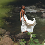Off White Padma Dress • Linen Cotton Wedding Dress • Boho Beach Dress - AYA SW IDR