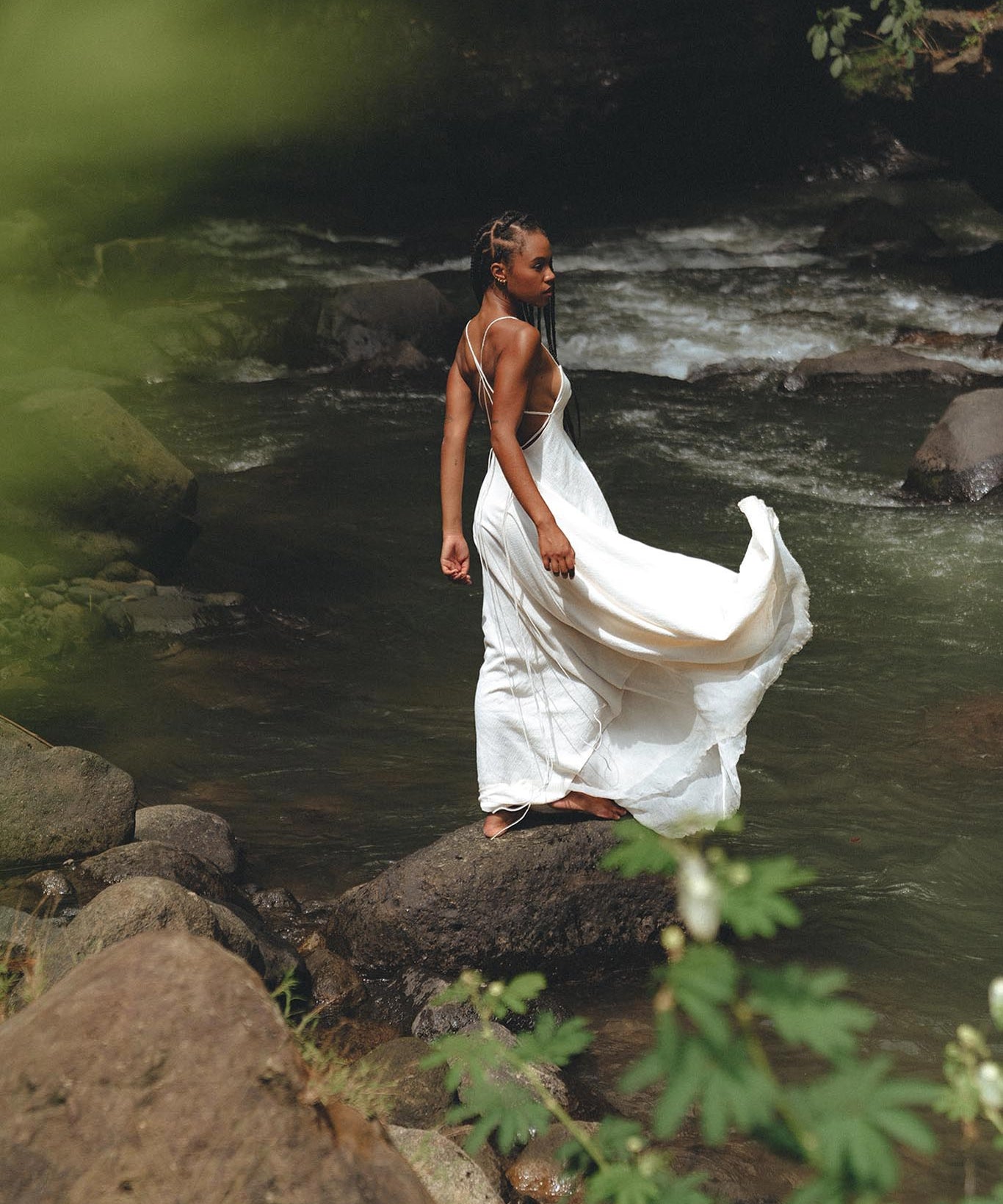 Off White Padma Dress • Linen Cotton Wedding Dress • Boho Beach Dress - AYA SW IDR