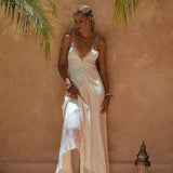 Off White Padma Dress • Linen Cotton Wedding Dress • Boho Beach Dress - AYA SW IDR