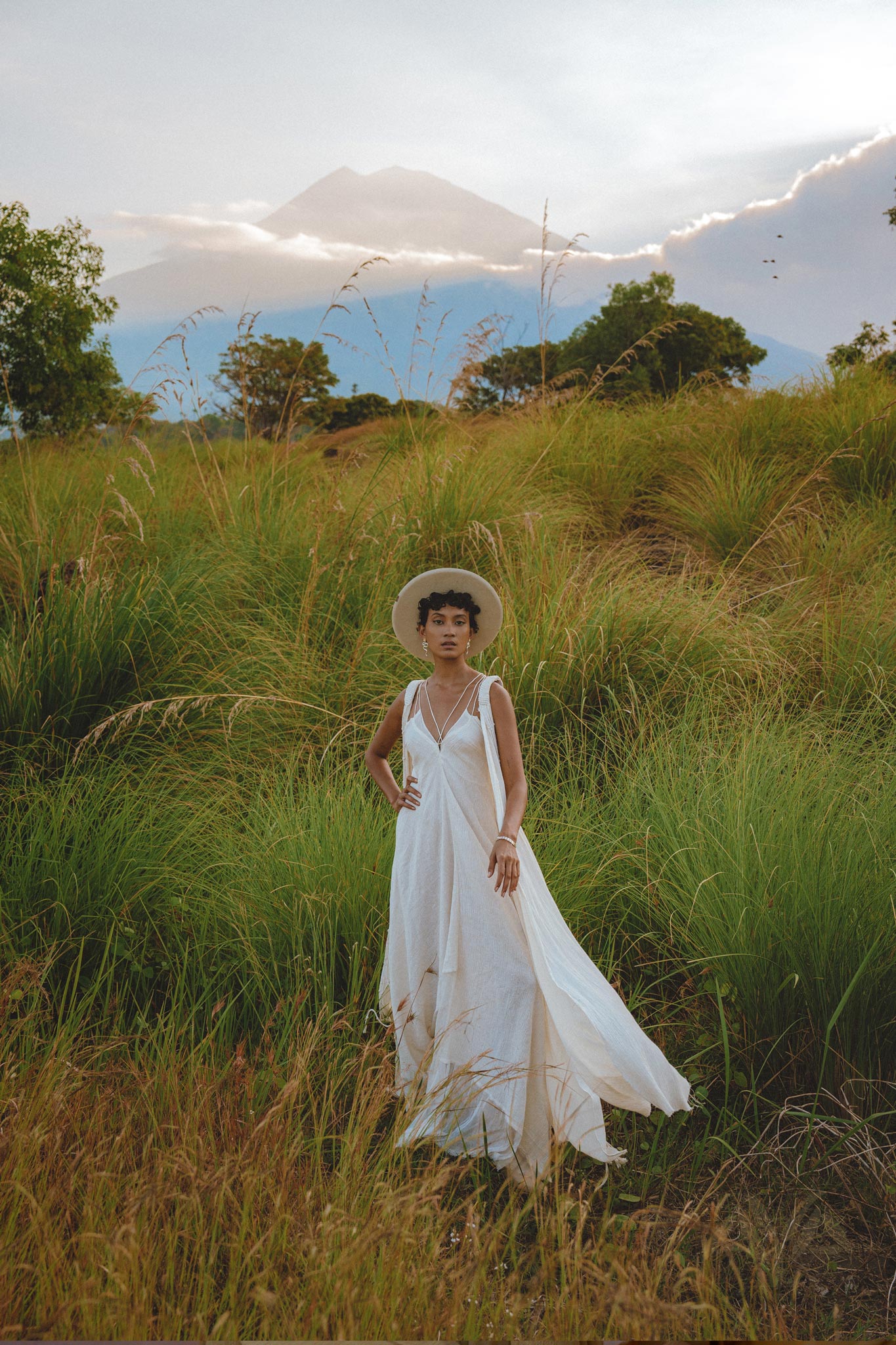 Off White Padma Dress • Linen Cotton Wedding Dress • Boho Beach Dress - AYA SW IDR