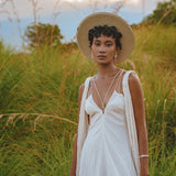 Off White Padma Dress • Linen Cotton Wedding Dress • Boho Beach Dress - AYA SW IDR