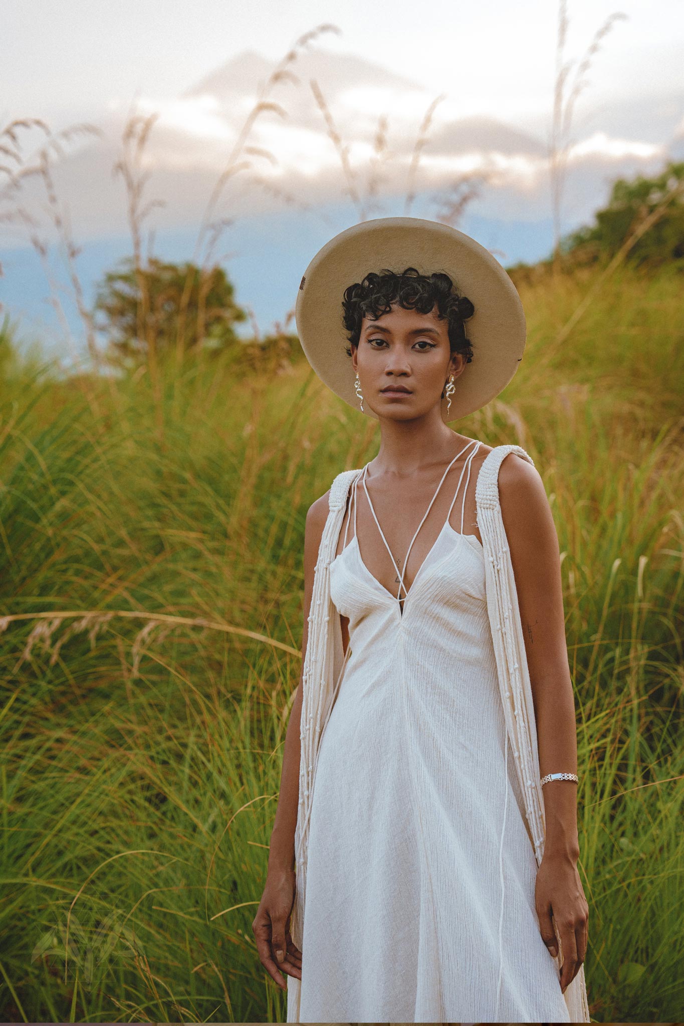 Off White Padma Dress • Linen Cotton Wedding Dress • Boho Beach Dress - AYA SW IDR