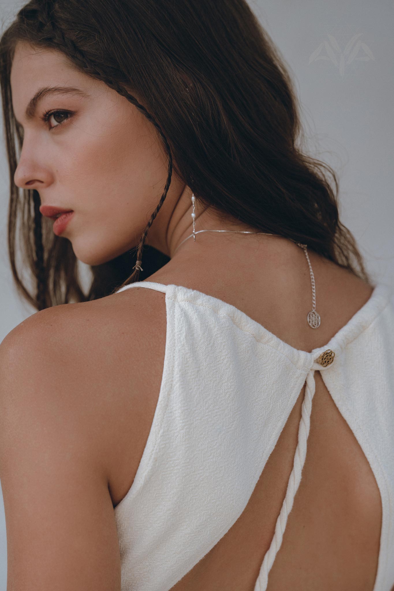 Off - White Simple Boho Wedding Dress - AYA SW IDR