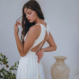 Off - White Simple Boho Wedding Dress - AYA SW IDR