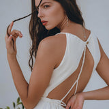 Off - White Simple Boho Wedding Dress - AYA SW IDR