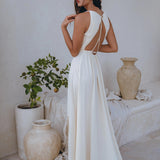 Off-White Simple Boho Wedding Dress - AYA SW IDR