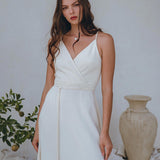 Off - White Simple Boho Wedding Dress - AYA SW IDR