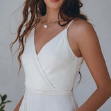 Off - White Simple Boho Wedding Dress - AYA SW IDR