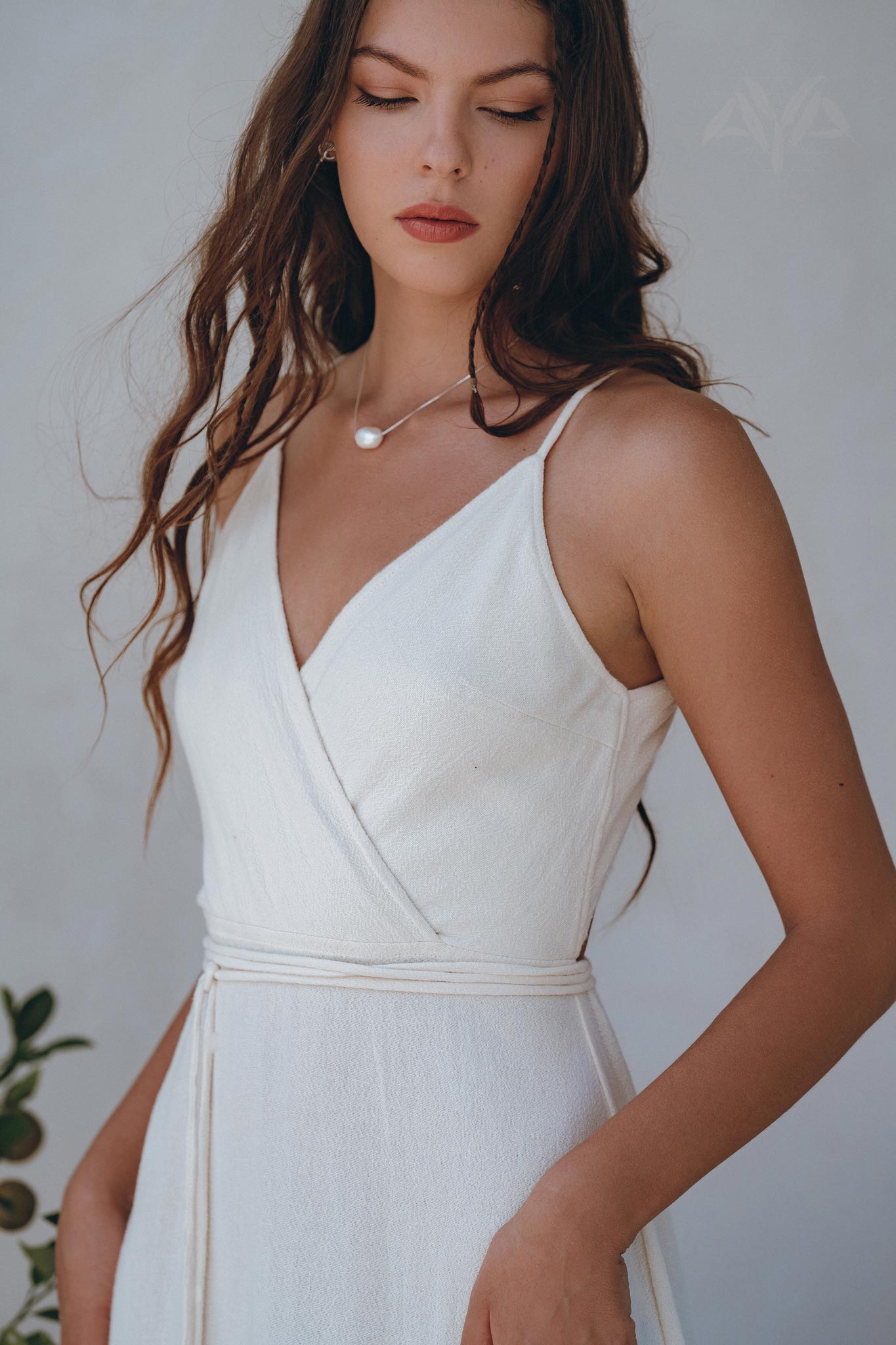 Off - White Simple Boho Wedding Dress - AYA SW IDR