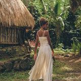 Off - White Tribal Goddess Slip Over • Ethnic Handwoven Macrame Layer Up Sheer Net - AYA SW IDR