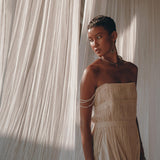 Off - White Tribal Goddess Slip Over • Ethnic Handwoven Macrame Layer Up Sheer Net - AYA SW IDR