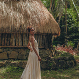 Off - White Tribal Goddess Slip Over • Ethnic Handwoven Macrame Layer Up Sheer Net - AYA SW IDR
