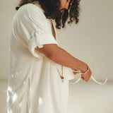 Off - White Tribal Kimono Robe for Men - AYA SW IDR