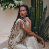 Soft Olive Ladder Sides Dress, Organic Cotton Dress, Boho Summer Dress - AYA Sacred Wear