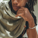Ombre Botanically Dyed Green Cotton Scarf for Men - AYA SW IDR