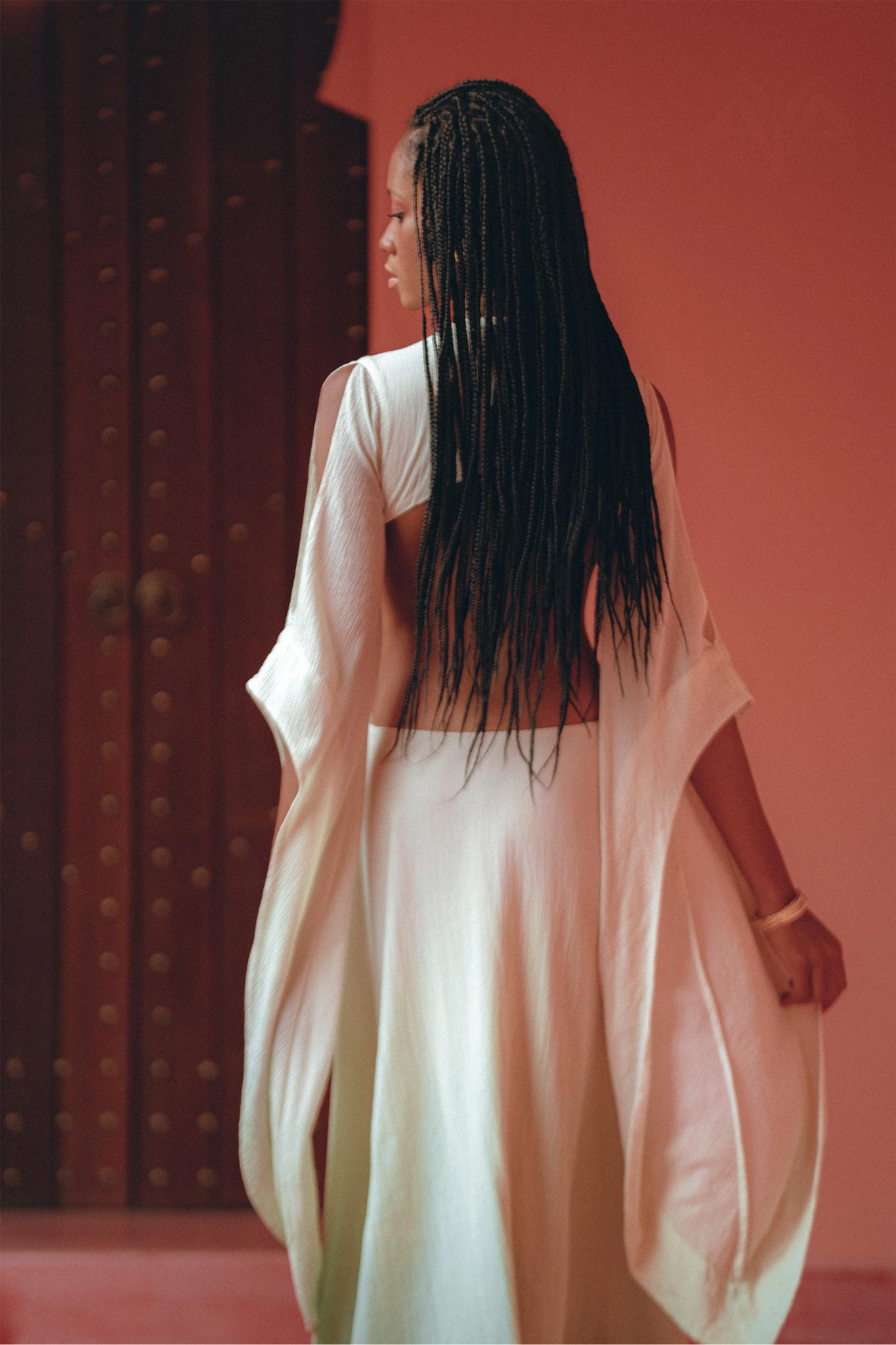 Ombré Green Organic Wedding Boho Dress for Women - AYA SW IDR