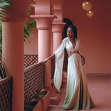 Ombré Green Organic Wedding Boho Dress for Women - AYA SW IDR